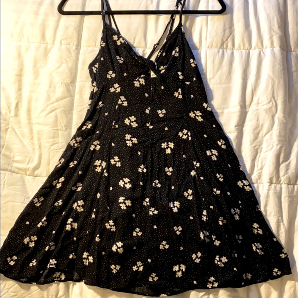 AE Black flowy dress with white flowers